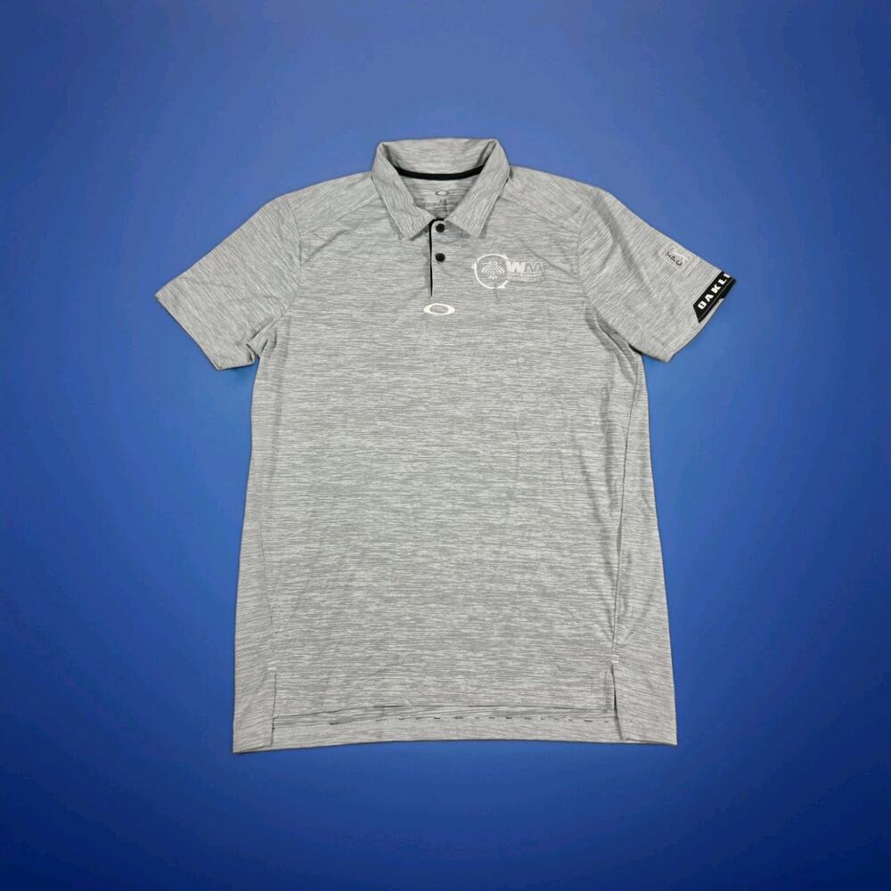 Oakley Polo Shirt Mens Size M Tailored Fit Golf Performance Top Gray C12